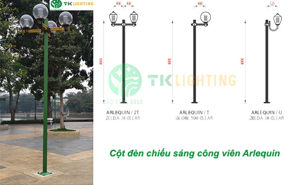cot den chieu sang cong vien arlequin